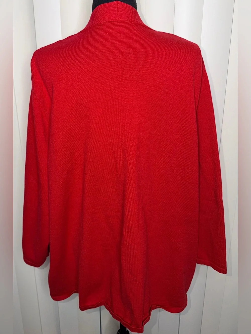 Alfred Dunner Women's Jet Setter Red Black Geometric Inner Two In One Sweater 3X